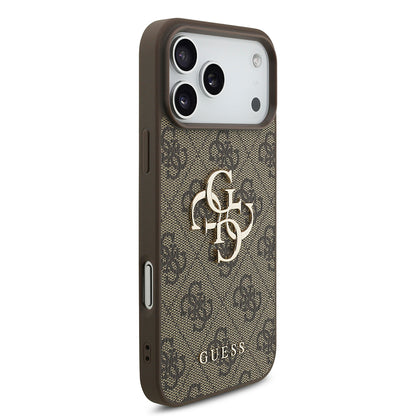 Hoes voor Apple iPhone 18 Pro Max / 17 Pro Max, Guess, 4G Big Logo, Bruin