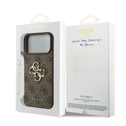 Hoes voor Apple iPhone 18 Pro Max / 17 Pro Max, Guess, 4G Big Logo, Bruin