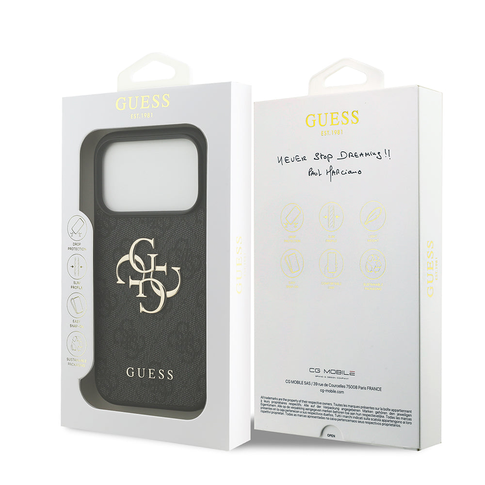 Hoes voor Apple iPhone 18 Pro Max / 17 Pro Max, Guess, 4G Big Logo, Zwart
