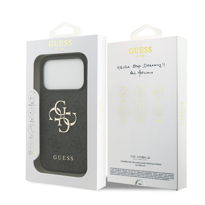 Hoes voor Apple iPhone 18 Pro Max / 17 Pro Max, Guess, 4G Big Logo, Zwart