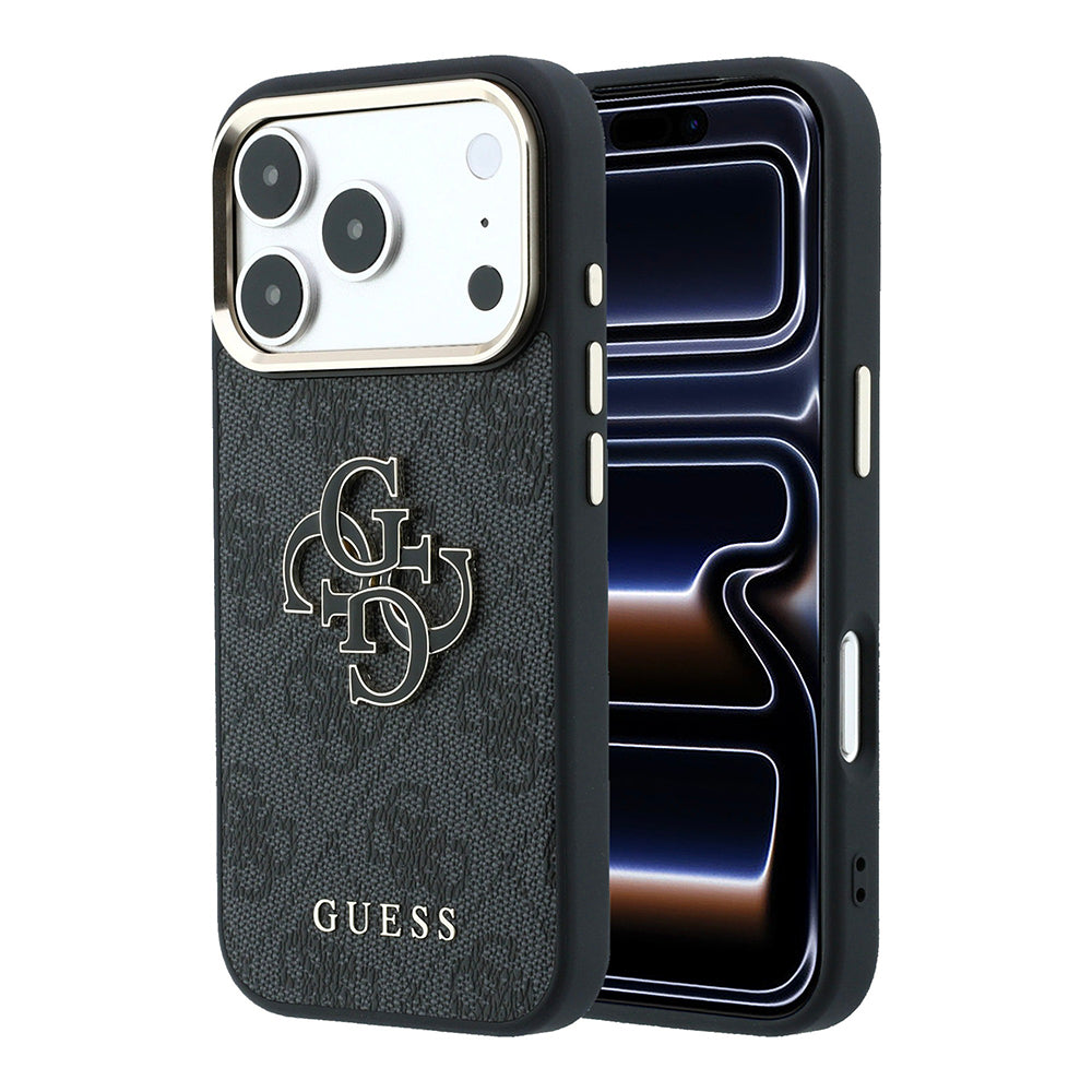 Hoes voor Apple iPhone 18 Pro Max / 17 Pro Max, Guess, 4G Big Resin Logo, Zwart