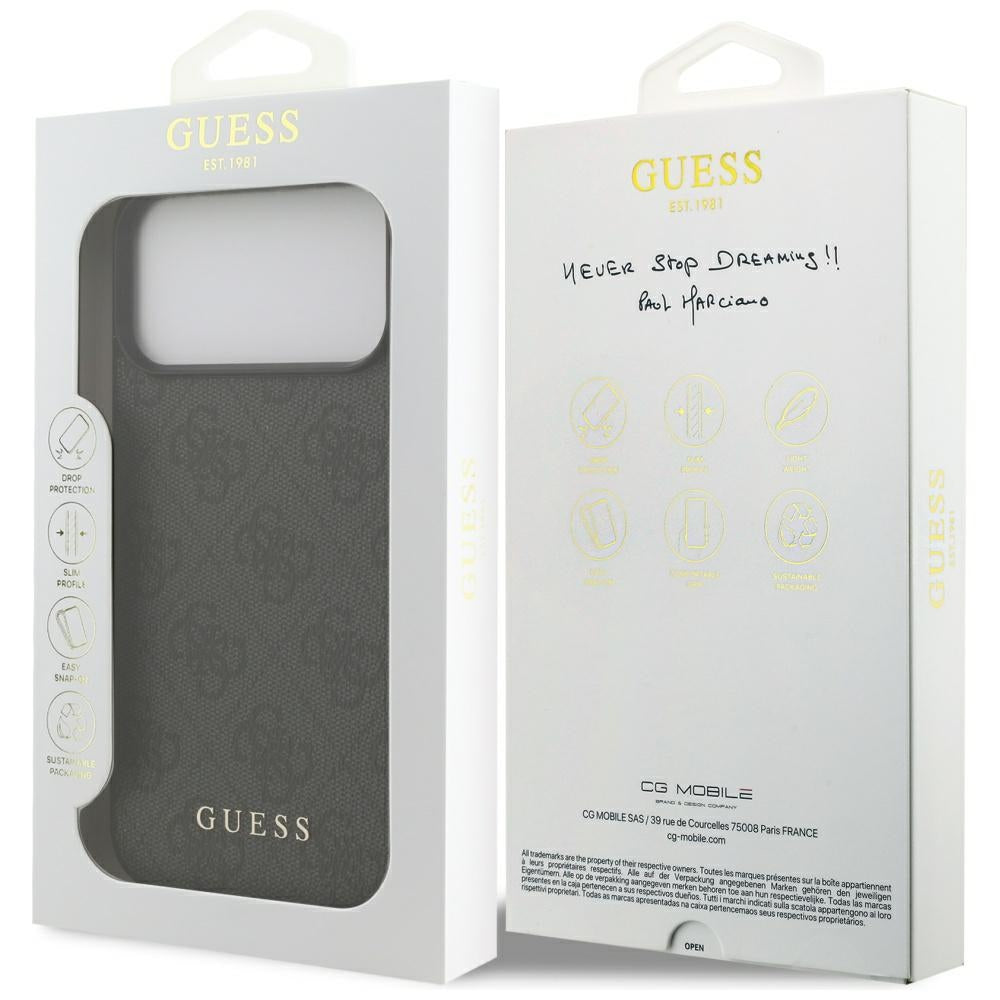 Hoes voor Apple iPhone 18 Pro Max / 17 Pro Max, Guess, 4G Classic Logo, Zwart