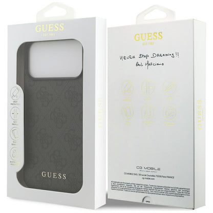 Hoes voor Apple iPhone 18 Pro Max / 17 Pro Max, Guess, 4G Classic Logo, Zwart