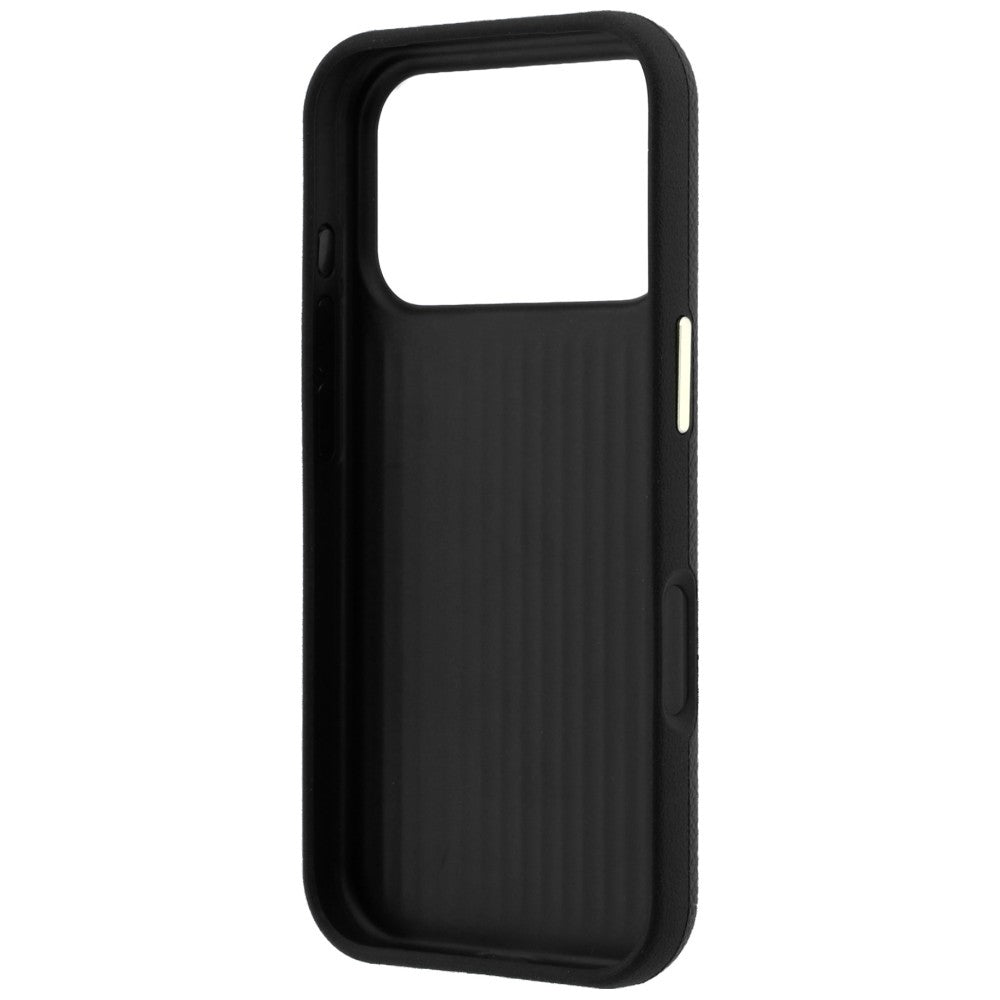 Hoes voor Apple iPhone 18 Pro Max / 17 Pro Max, Guess, Gegranuleerd Groot Resin Logo, Zwart