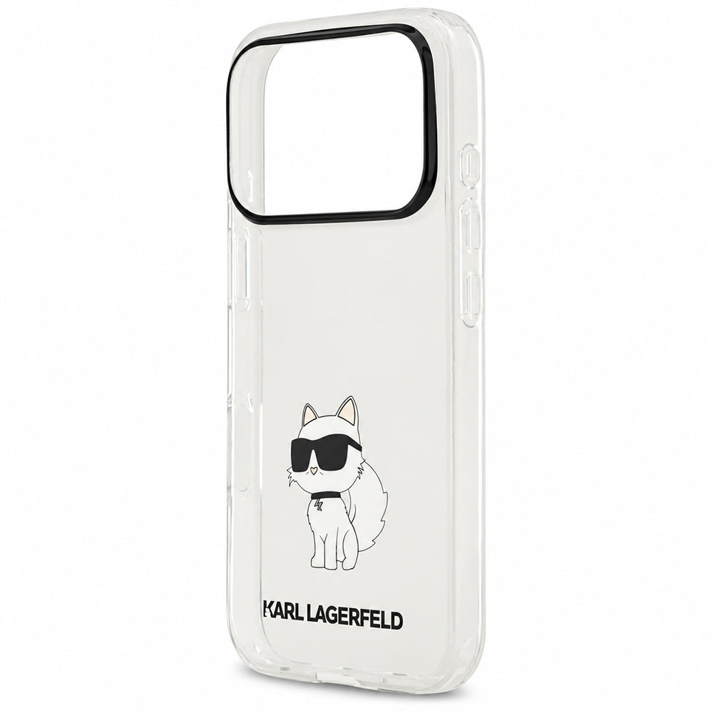 Hoesje voor Apple iPhone 18 Pro Max / 17 Pro Max, Karl Lagerfeld, IML Choupette NFT, transparant