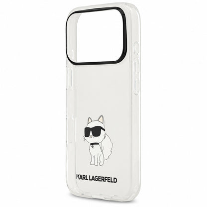 Hoesje voor Apple iPhone 18 Pro Max / 17 Pro Max, Karl Lagerfeld, IML Choupette NFT, transparant