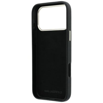 Hoes voor Apple iPhone 18 Pro Max / 17 Pro Max, Karl Lagerfeld, Smooth Big Resin Signature Logo, Zwart
