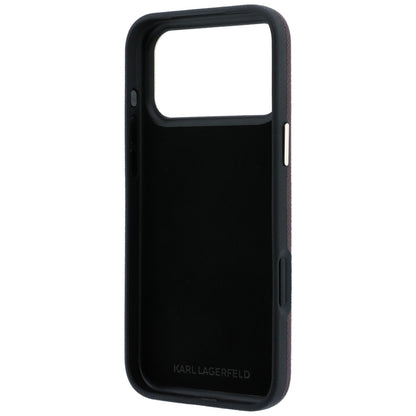 Hoes voor Apple iPhone 18 Pro Max / 17 Pro Max, Karl Lagerfeld, Smooth Big Resin Signature Logo, Wijnrood