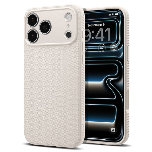 Hoesje voor Apple iPhone 18 Pro Max / 17 Pro Max, Spigen, Liquid Air, Beige ACS12114