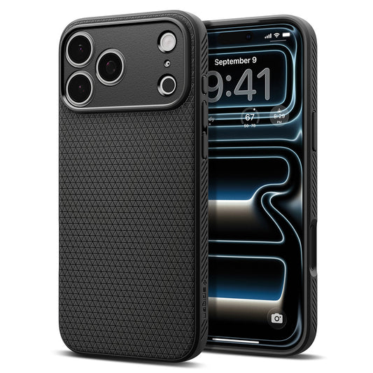 Hoesje voor Apple iPhone 18 Pro Max / 17 Pro Max, Spigen, Liquid Air, Mat Zwart ACS12111
