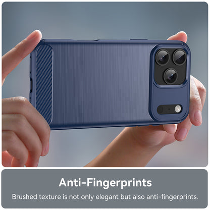 Hoes voor Apple iPhone 18 Pro Max / 17 Pro Max, Techsuit, Carbon, Blauw