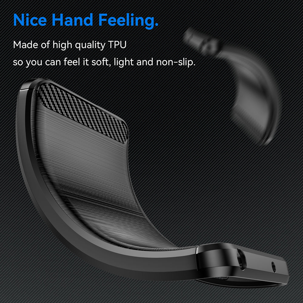 Hoes voor Apple iPhone 18 Pro Max / 17 Pro Max, Techsuit, Carbon, Zwart