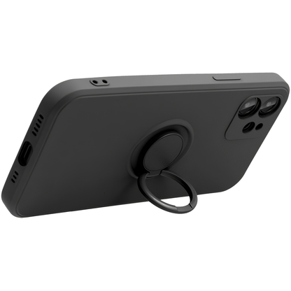 Hoesje voor Apple iPhone 16 Pro Max, OEM, Silicone Ring, Zwart