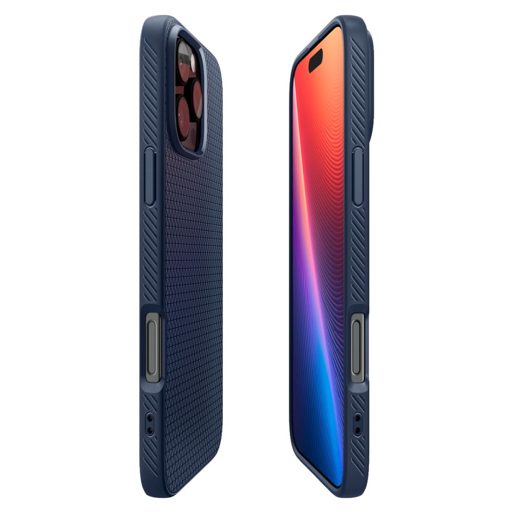 Beschermhoes voor Apple iPhone 16 Pro Max, Spigen, Liquid Air, blauw ACS07989 