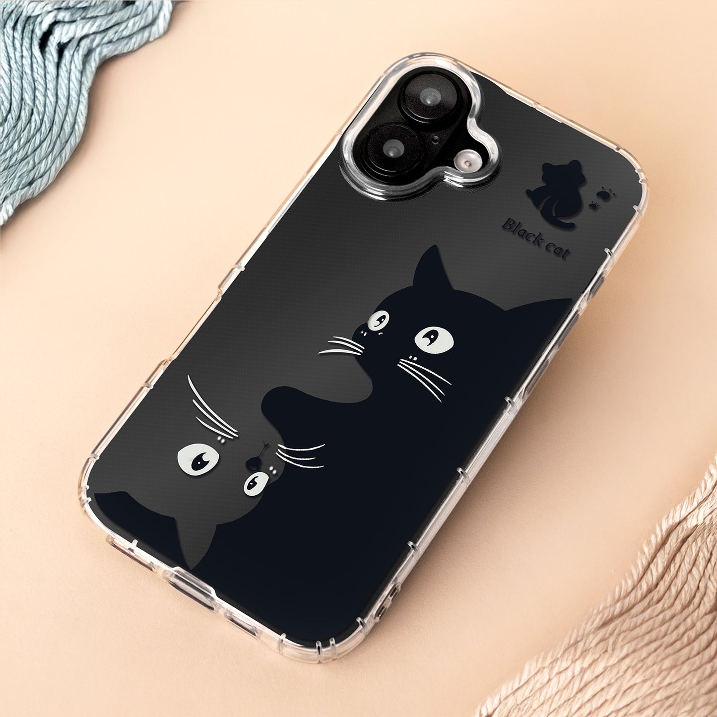 Hoes voor Apple iPhone 17, OEM, Ultra Trendy Cat, Zwart