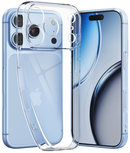 Hoesje voor Apple iPhone 18 Pro / 17 Pro, Tech-Protect, Flexair met Screen Protector, Transparant