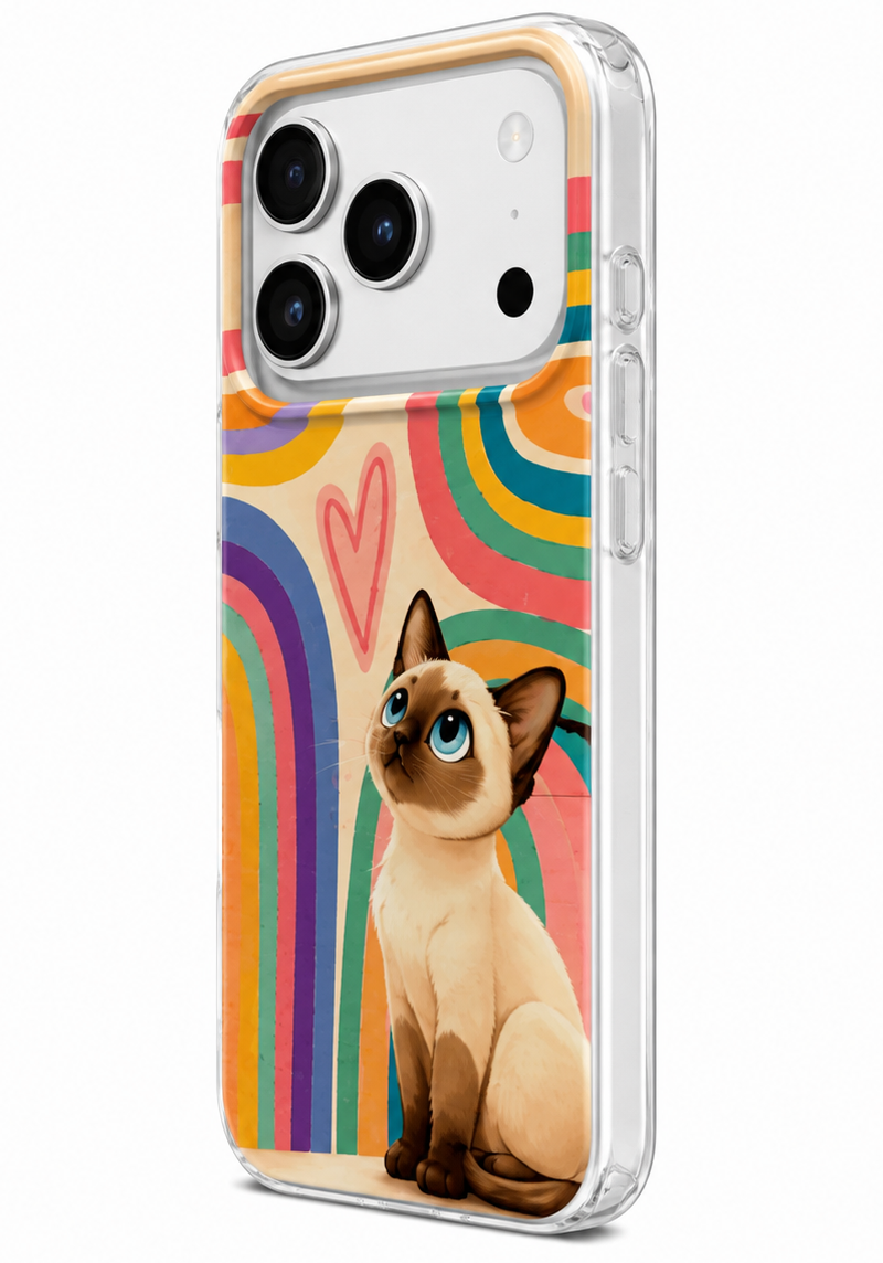Hoesje voor Apple iPhone 16 Pro Max, Perfect Case, Dreamora Kitty, Multicolor