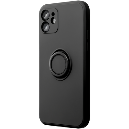 Hoesje voor Apple iPhone 16 Pro, OEM, Silicone Ring, Zwart