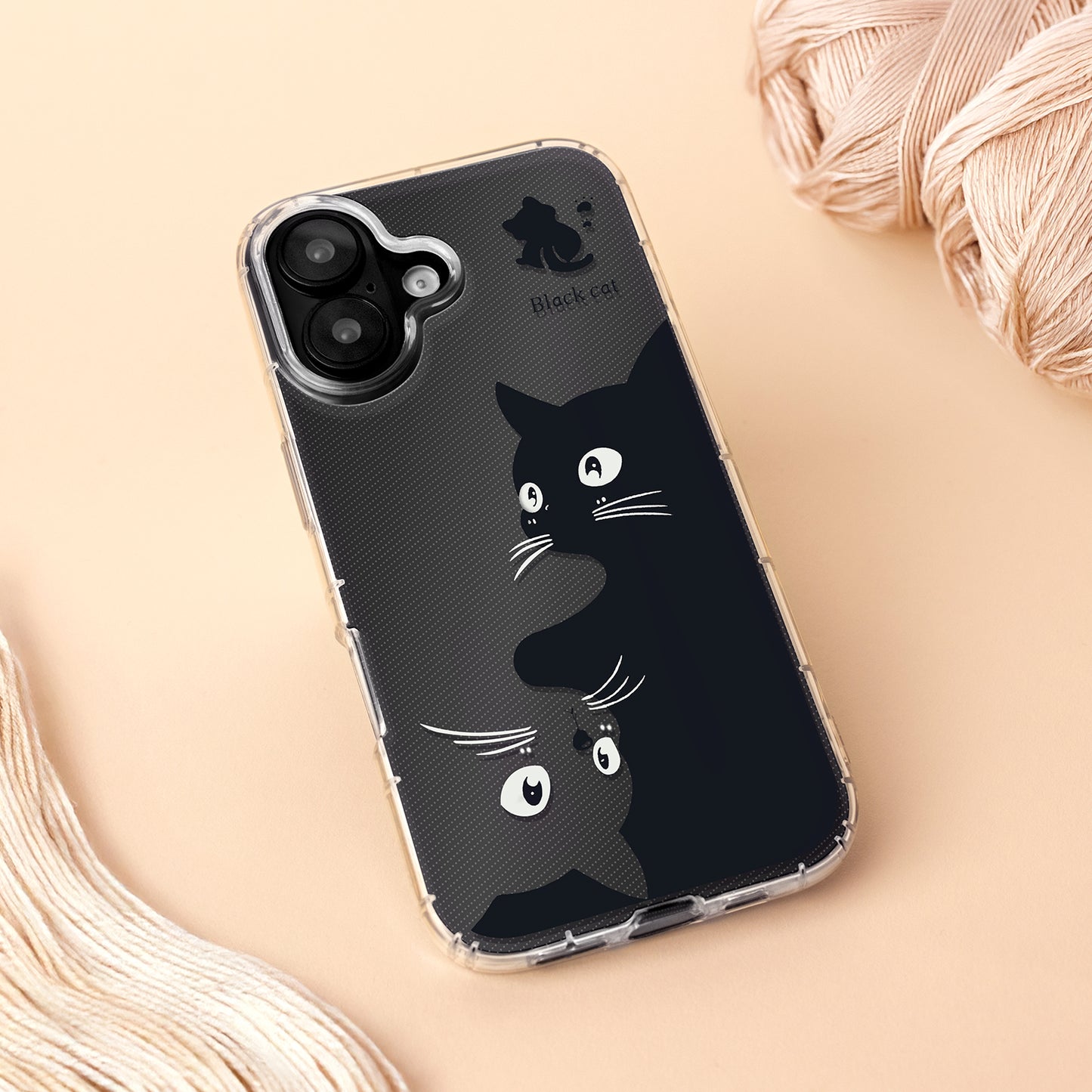 Hoes voor Apple iPhone 17, OEM, Ultra Trendy Cat, Zwart
