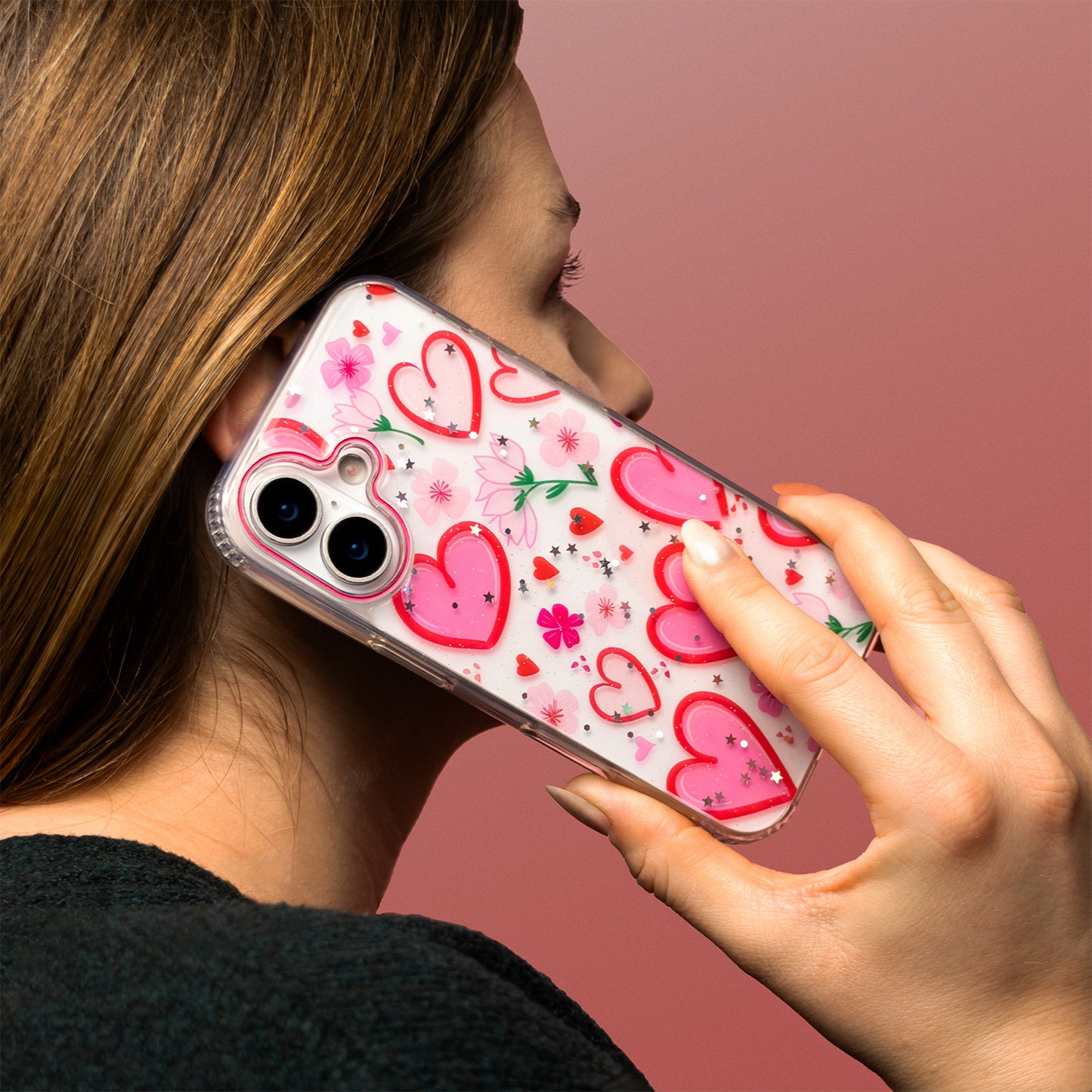 Hoesje voor Apple iPhone 15 Pro, OEM, Ultra Trendy Love 1, Multicolor