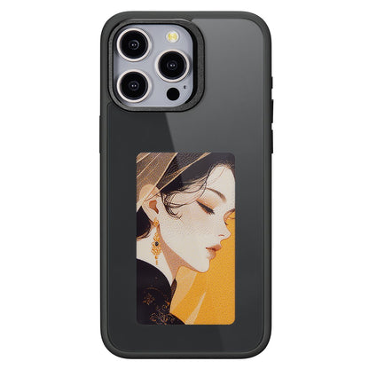 Hoes voor Apple iPhone 13 Pro Max, OEM, Aangepast E-Ink Display, Zwart