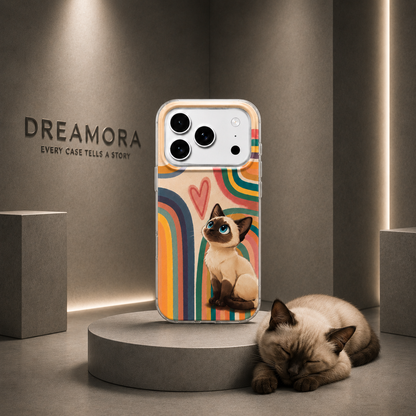 Hoesje voor Apple iPhone 16 Pro Max, Perfect Case, Dreamora Kitty, Multicolor