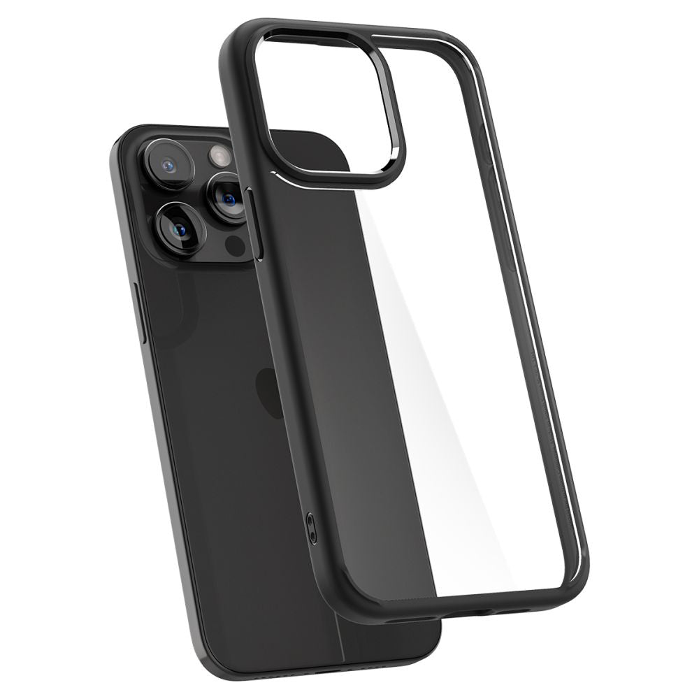 Beschermhoes voor Apple iPhone 15 Pro, Spigen, Ultra Hybrid, zwart ACS06713