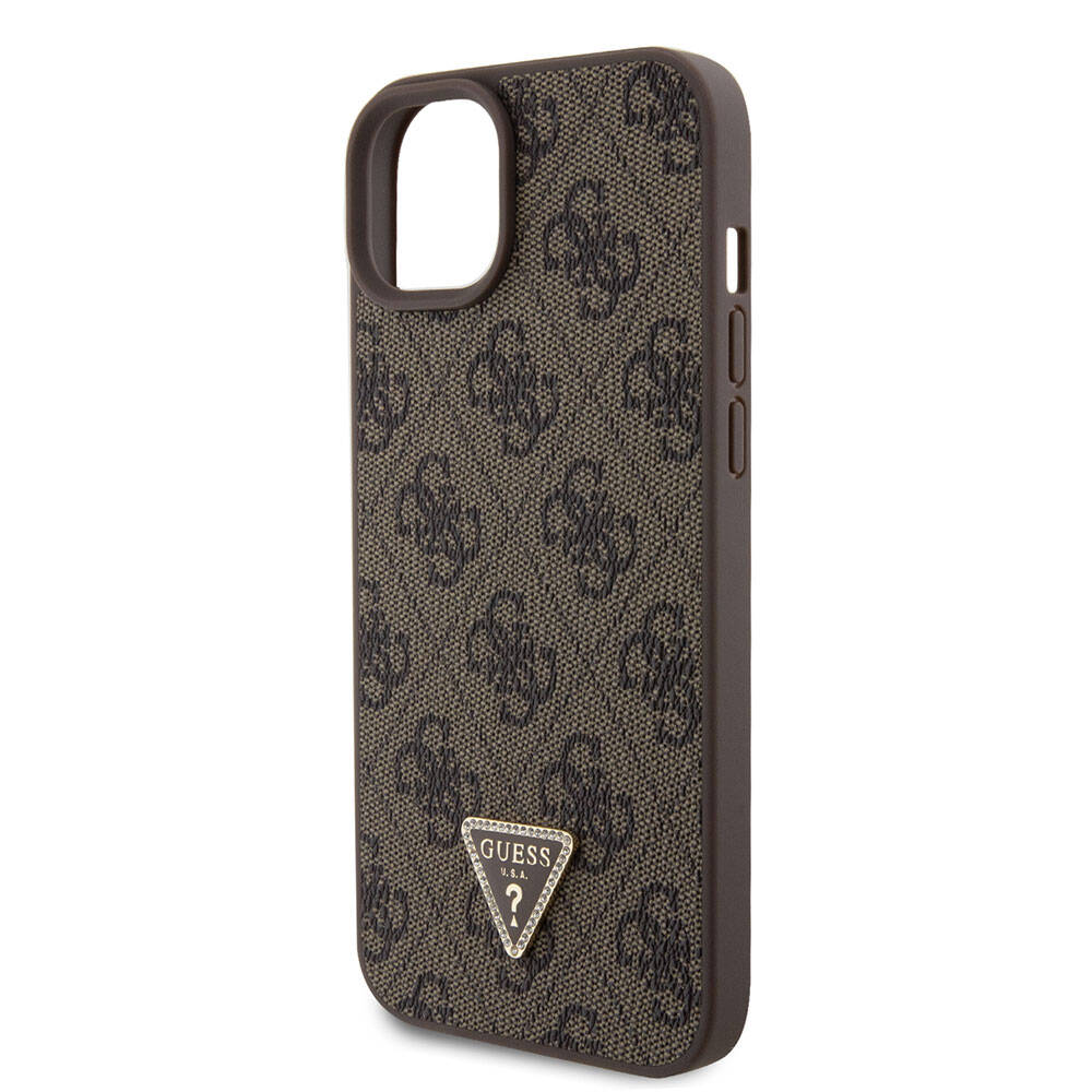 Case for Apple iPhone 15 Plus, Guess, Crossbody 4G Metal Logo, Brown, Resealed