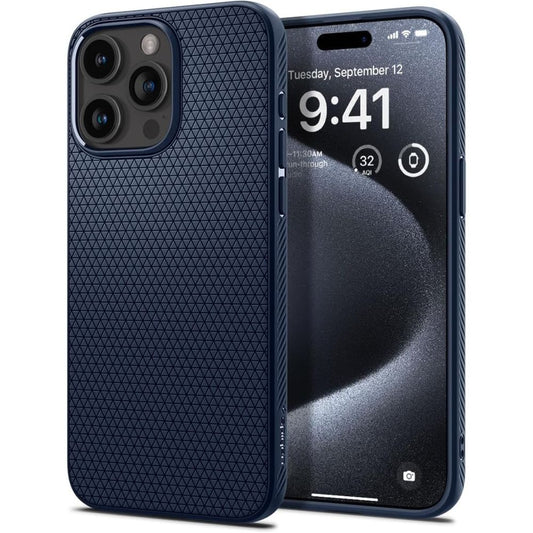 Case for Apple iPhone 15 Pro, Spigen, Liquid Air Matte, Navy ACS06705