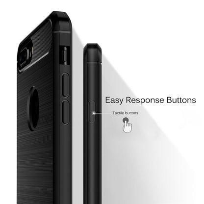Hoes voor Apple iPhone 7 Plus, Techsuit, Carbon, Zwart