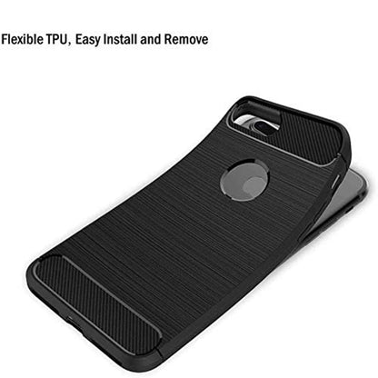 Hoes voor Apple iPhone 7 Plus, Techsuit, Carbon, Zwart