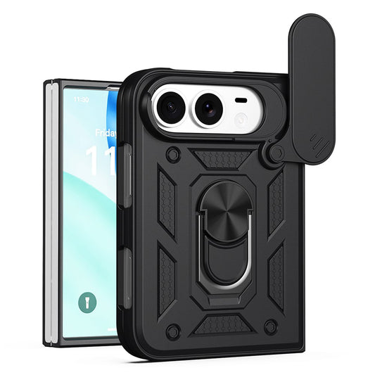 Hoes voor Apple iPhone Duo, Techsuit, CamShield, Zwart