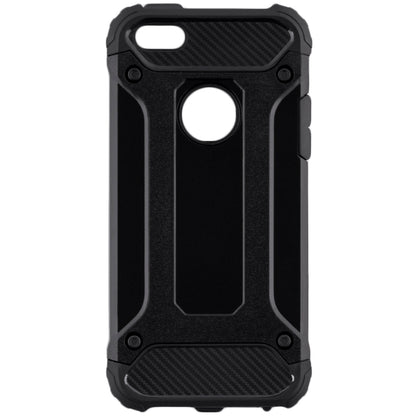 Hoes voor Apple iPhone SE (2016) / 5 / 5s, Techsuit, Hybrid Armor, Zwart