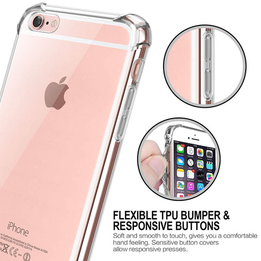 Hoesje voor Apple iPhone SE (2022) / SE (2020) / 8 / 7, Techsuit, Schokbestendig Transparant