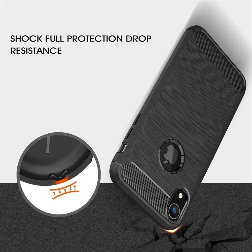 Hoes voor Apple iPhone XR, Techsuit, Carbon, Zwart