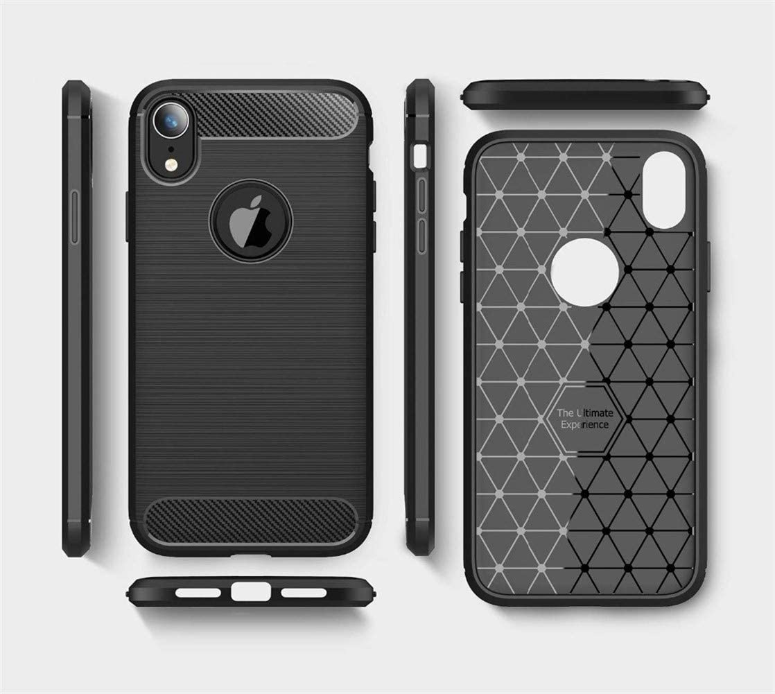 Hoes voor Apple iPhone XR, Techsuit, Carbon, Zwart