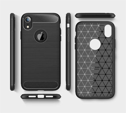 Hoes voor Apple iPhone XR, Techsuit, Carbon, Zwart