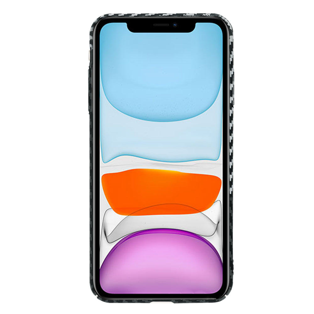 Hoes voor Apple iPhone XR, Techsuit, Carbonite FiberShell, Zwart Grijs