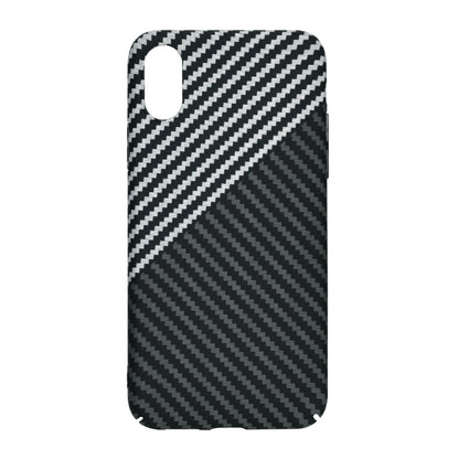 Hoes voor Apple iPhone XR, Techsuit, Carbonite FiberShell, Zwart Grijs