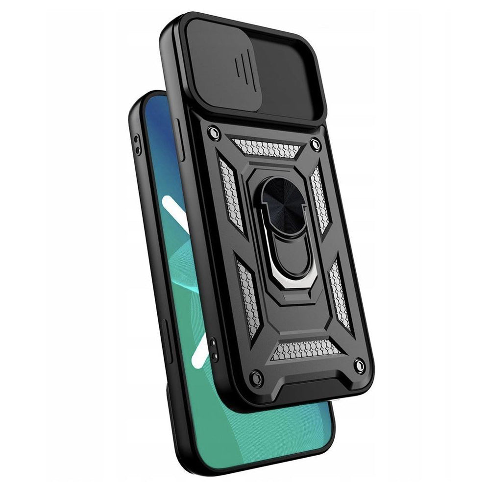 Hoes voor Apple iPhone XS / X, Techsuit, CamShield, Zwart