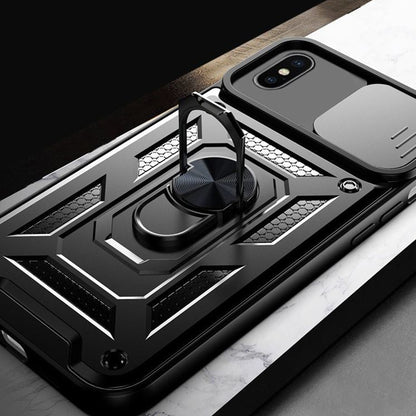 Hoes voor Apple iPhone XS / X, Techsuit, CamShield, Zwart