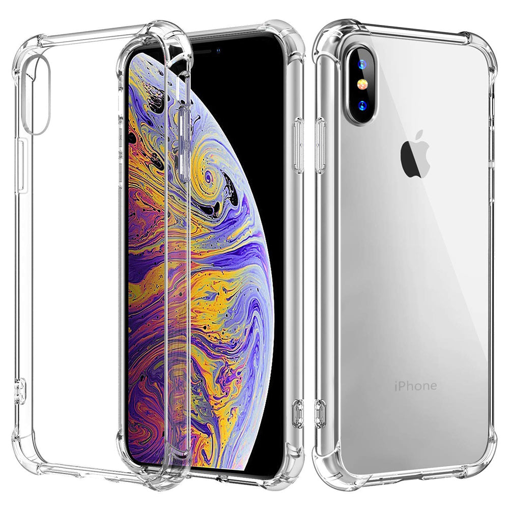 Hoesje voor Apple iPhone XS / X, Techsuit, Schokbestendig Helder, Transparant