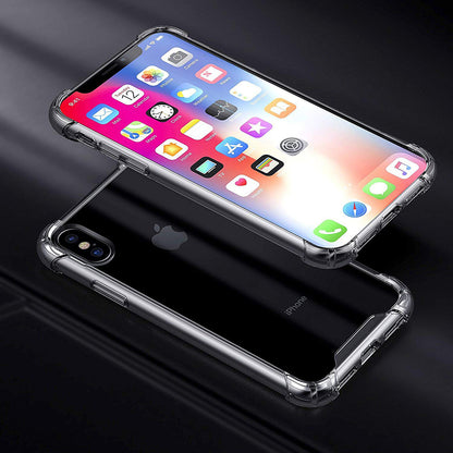 Hoesje voor Apple iPhone XS / X, Techsuit, Schokbestendig Helder, Transparant