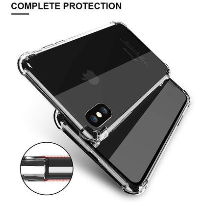 Hoesje voor Apple iPhone XS / X, Techsuit, Schokbestendig Helder, Transparant