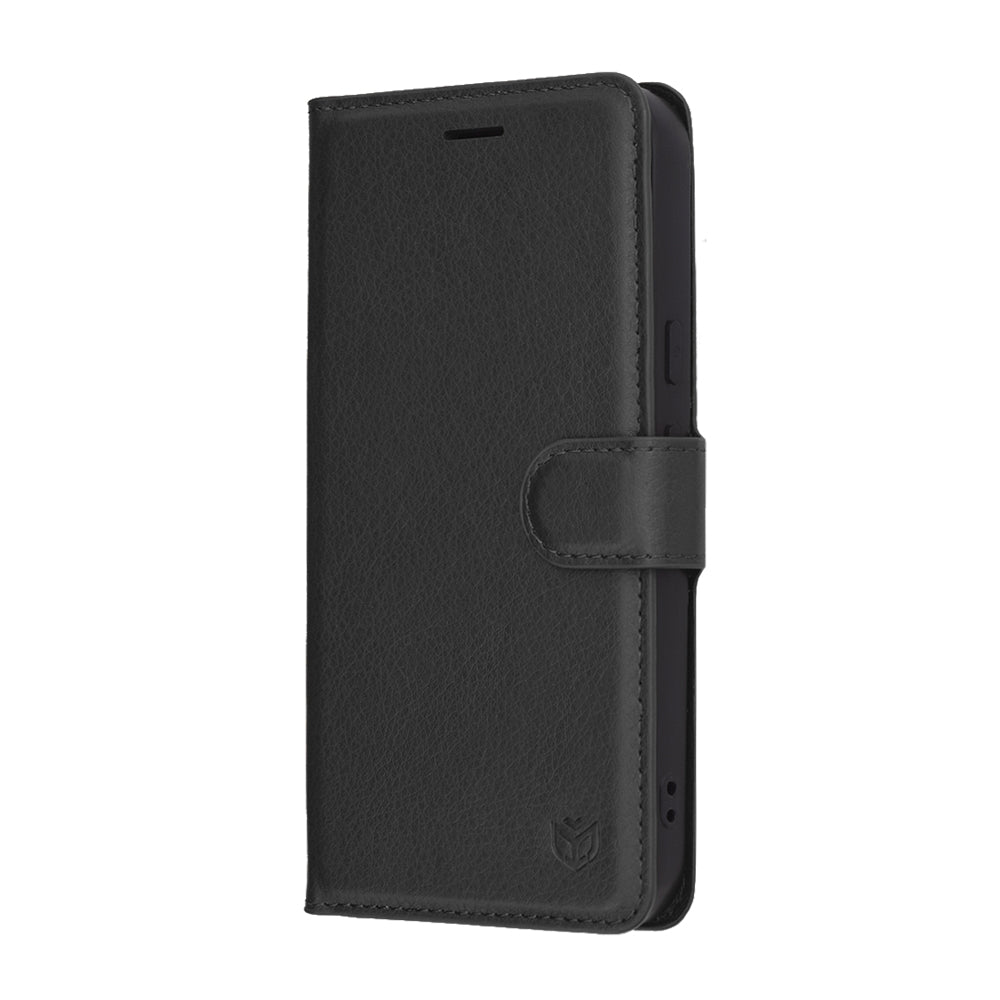 Hoes voor Google Pixel 10 Pro / 10, Techsuit, Leather Folio, Zwart
