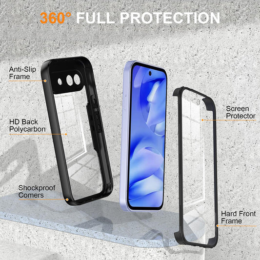 Case for Google Pixel 10a, Techsuit, ColorVerse 360, Black