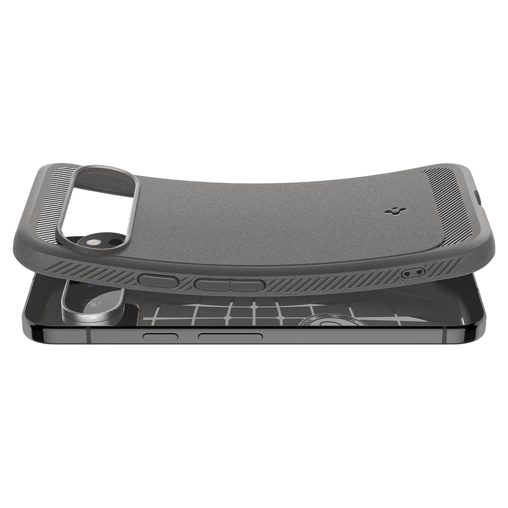 Hoes voor Google Pixel 9 Pro XL, Spigen, Rugged Armor, Grijs ACS07784