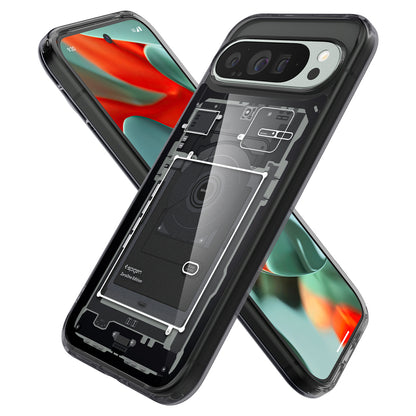 Hoes voor Google Pixel 9 Pro XL, Spigen, Ultra Hybrid Zero One, Zwart ACS07722