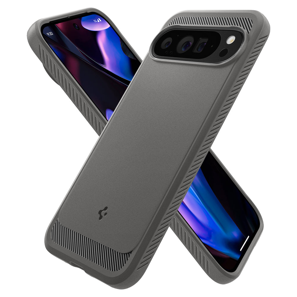 Hoes voor Google Pixel 9 Pro XL, Spigen, Rugged Armor, Grijs ACS07784