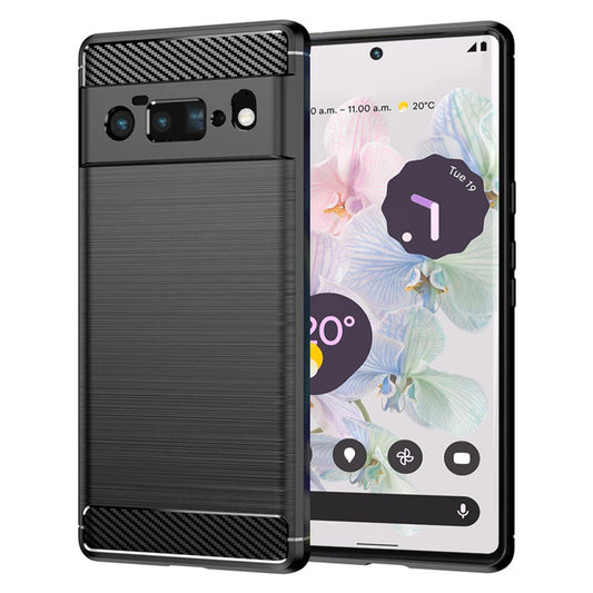 Hoes voor Google Pixel 6 Pro, Techsuit, Carbon, Zwart